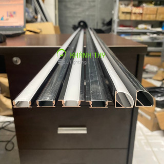 Đèn led thanh nhôm màu đen âm, nổi, góc v