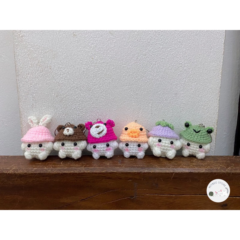Móc khoá bé nấm mushroom size nhỏ siêu cute nhiều màu sắc