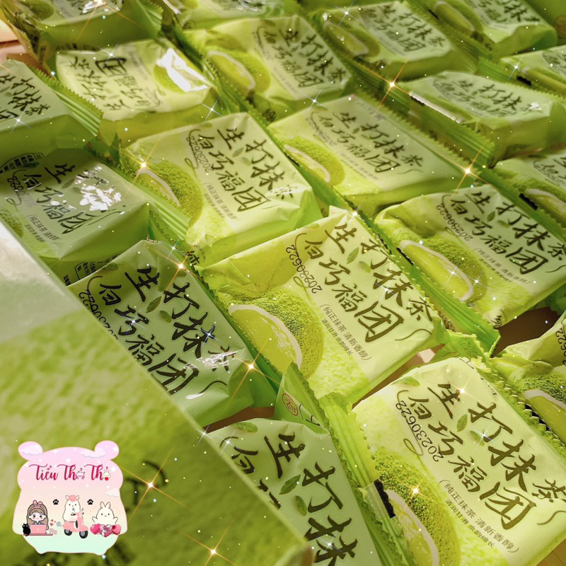 Bánh mochi chảy vị matcha