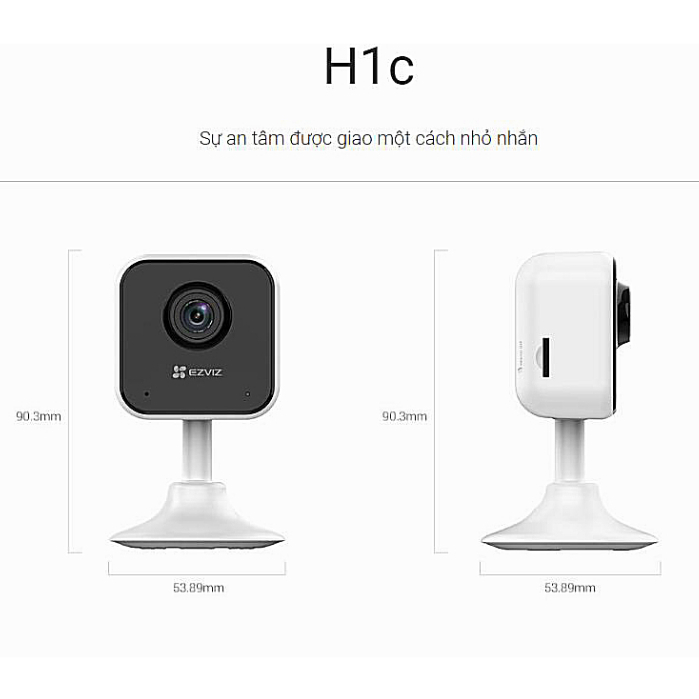 Camera wifi trong nhà Ezviz H1C Full HD 1080p, đàm thoại 2 chiều, báo động tiếng trẻ khóc, quay hồng ngoại ban đêm