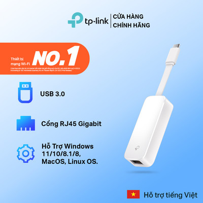 [Hỏa Tốc] Bộ Chuyển Đổi Mạng USB Type-C Sang Ethernet TP-Link UE300C Tốc Độ 100/1000 Mbps