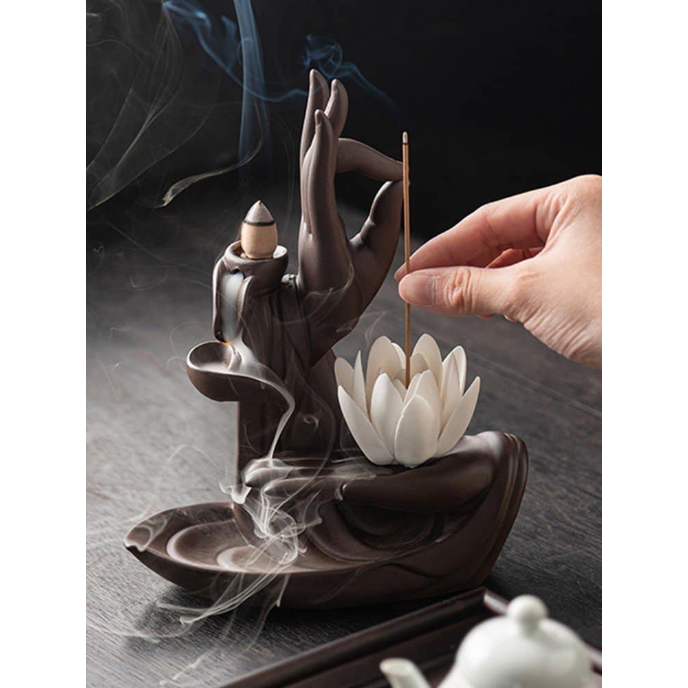 Giao Nhanh Trầm hương khói ngược Bàn Tay Phật 1, Thác khói trầm hương cao cấp, tiểu cảnh - Nhà cửa thơm tho, sạch sẽ