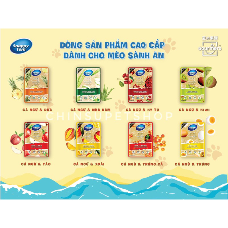 Pate Snappy Tom Trái Cây dành cho Mèo gói 70gr - Pate SnappyTom Gourment