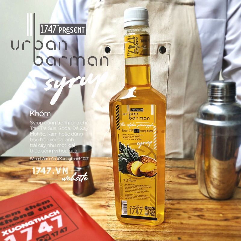 Syrup Thơm  Urban Barman chai 730ml