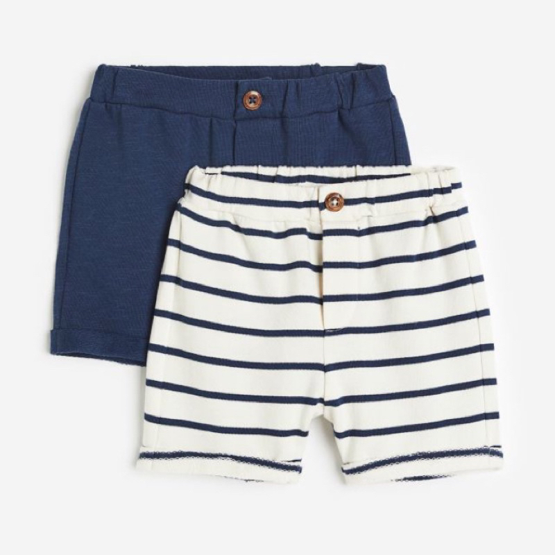 Set 2 quần short đùi thun cho bé trai HM auth săn sale 9 - 18kg