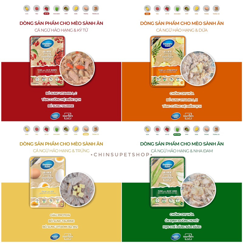 Pate Snappy Tom Trái Cây dành cho Mèo gói 70gr - Pate SnappyTom Gourment