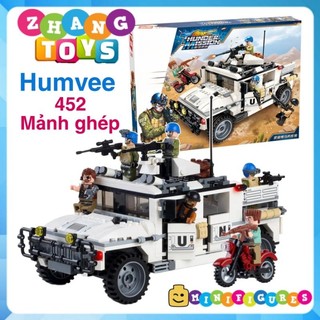 Đồ chơi Xếp hình Xe hummer quân sự Liên hiệp quốc Enlighten Qman 3205
