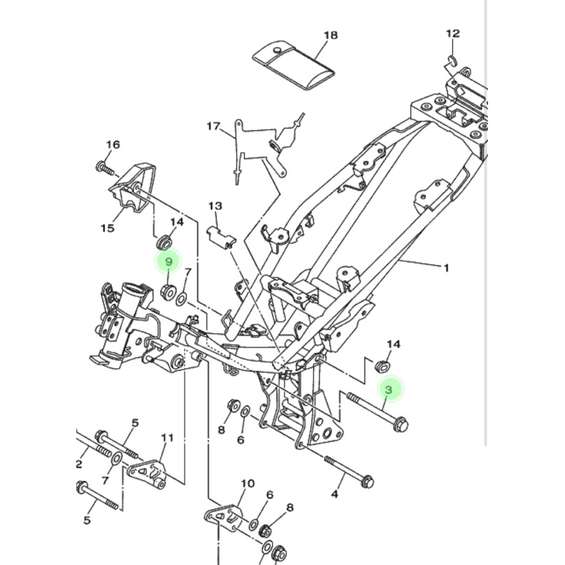 CỐT TREO MÁY+ TÁN CHO SPARK135i/ EXCITER135 2005-2010 EXCITER135LC 135 V1/ X1R YAMAHA MỚI & @CHÍNH HÃNG