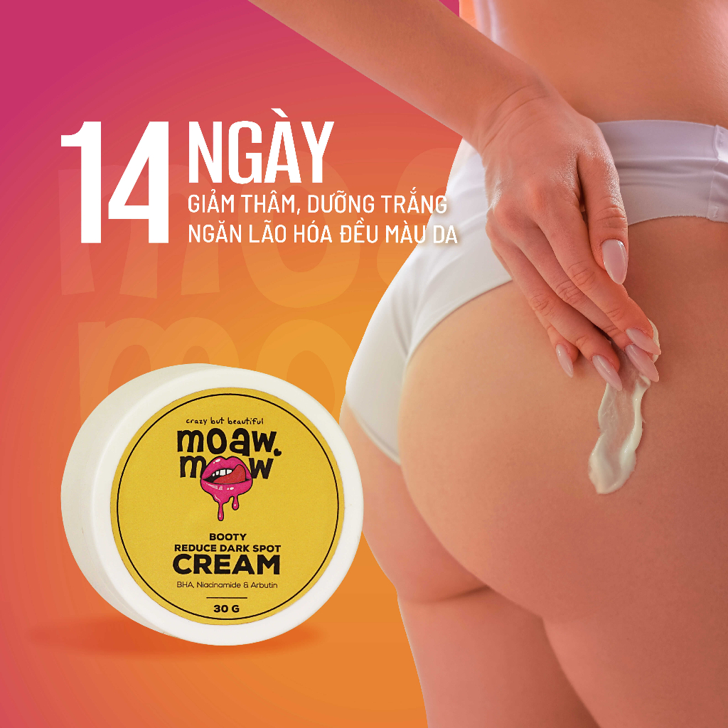 Liệu trình giảm thâm mông, sáng da vùng mông, ngừa rạn mông MOAW MOAW, hương nước hoa gợi cảm thơm lâu 60g
