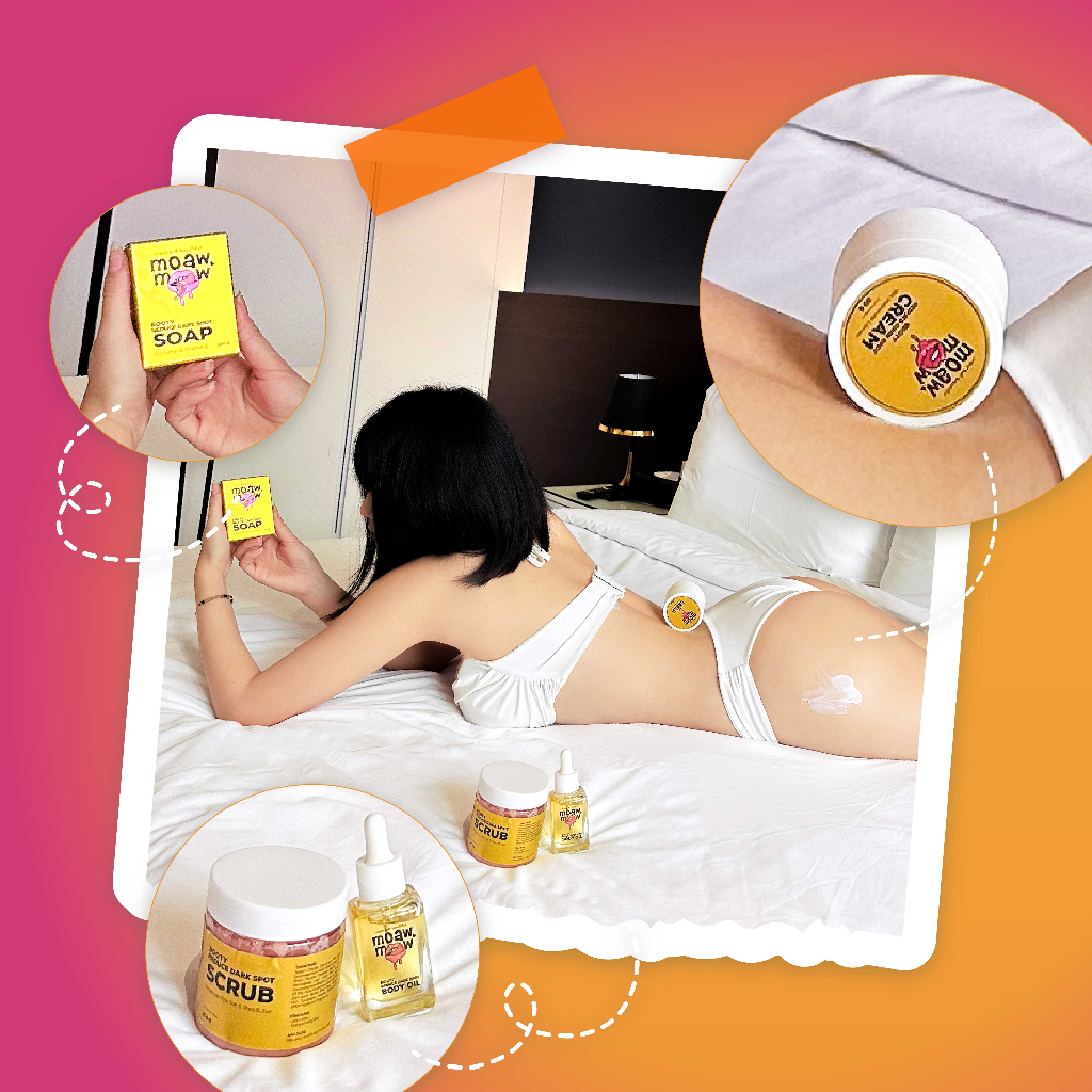 Scrub tẩy tế bào chết, giảm thâm body mông đầu gối MOAW MOAW khoáng chất muối hồng giúp mông sáng da mịn màng 250g