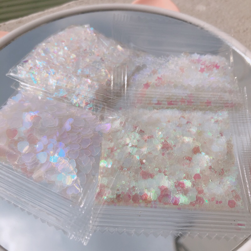 Gói kim tuyến ngũ sắc hologram trang trí decor makeup