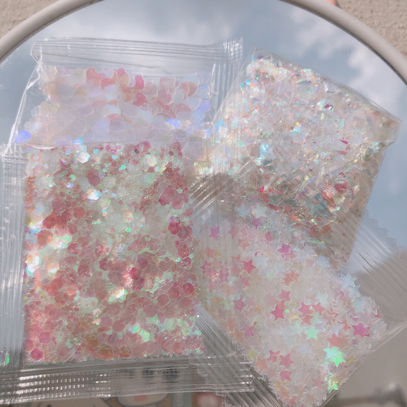 Gói kim tuyến ngũ sắc hologram trang trí decor makeup