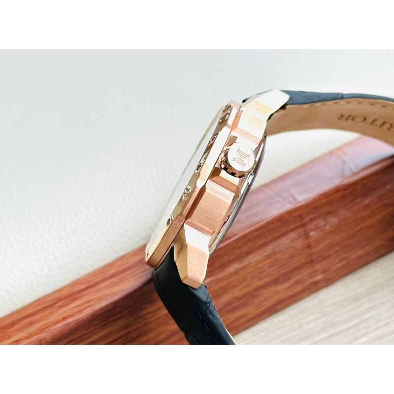 Đồng hồ nam dây da Heritor Carter Automatic Black Skeleton