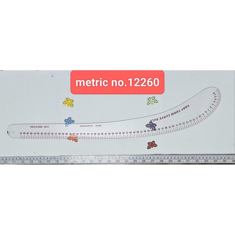 Metric no.12-260 Dụng cụ thước vẽ may Metric no.12-260 đo đa năng.ứng dụng trong ngành may mặc.nhiều loại