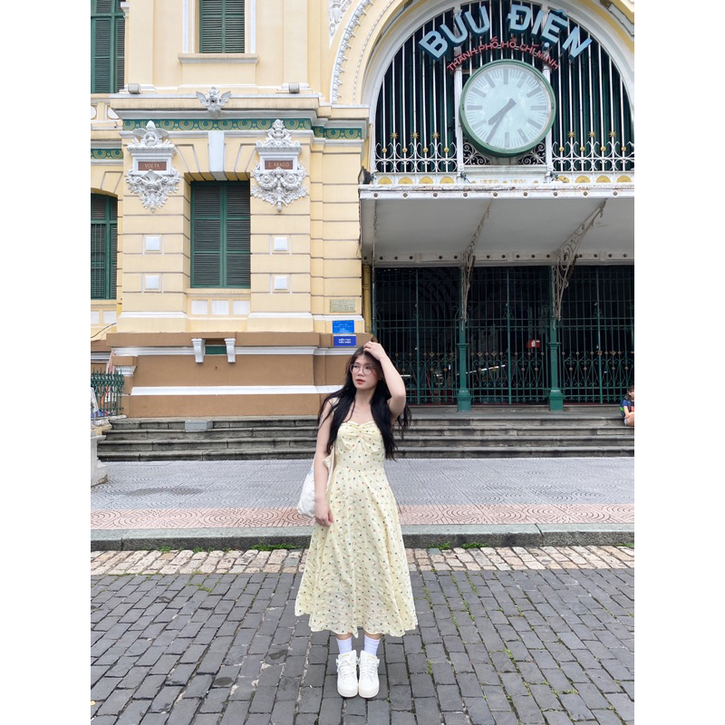 Passđầm midi hoa nhí