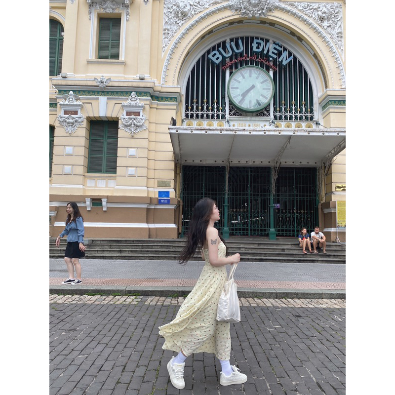 Passđầm midi hoa nhí