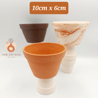 Chậu đất nung, chậu sen đá - Ly gờ 106, miệng chậu 10cm, chiều cao 6cm
