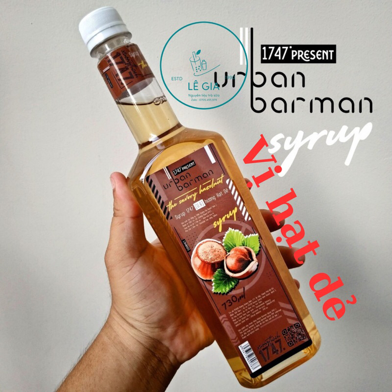 Syrup Hạt dẻ Urban Barman chai 730ml