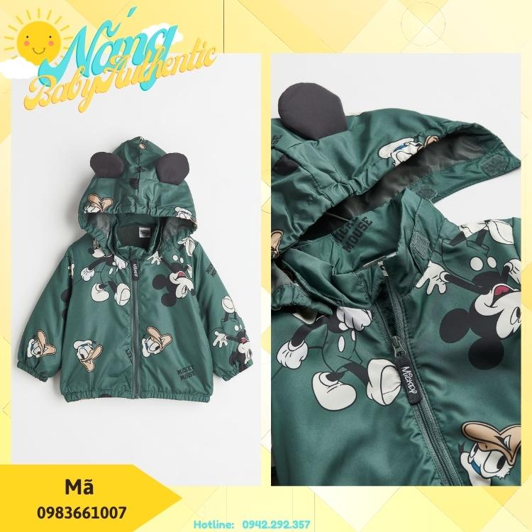Áo Khoác Gió Thu Đông Họa Tiết Mickey Cho Bé Trai, Bé Gái SĂN SALE Hờ Mờ