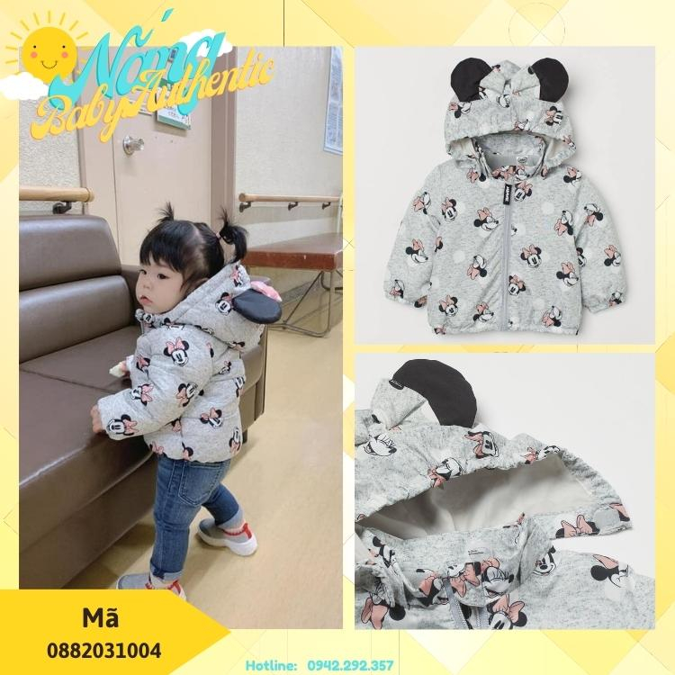 Áo Khoác Gió Thu Đông Họa Tiết Mickey Cho Bé Trai, Bé Gái SĂN SALE Hờ Mờ