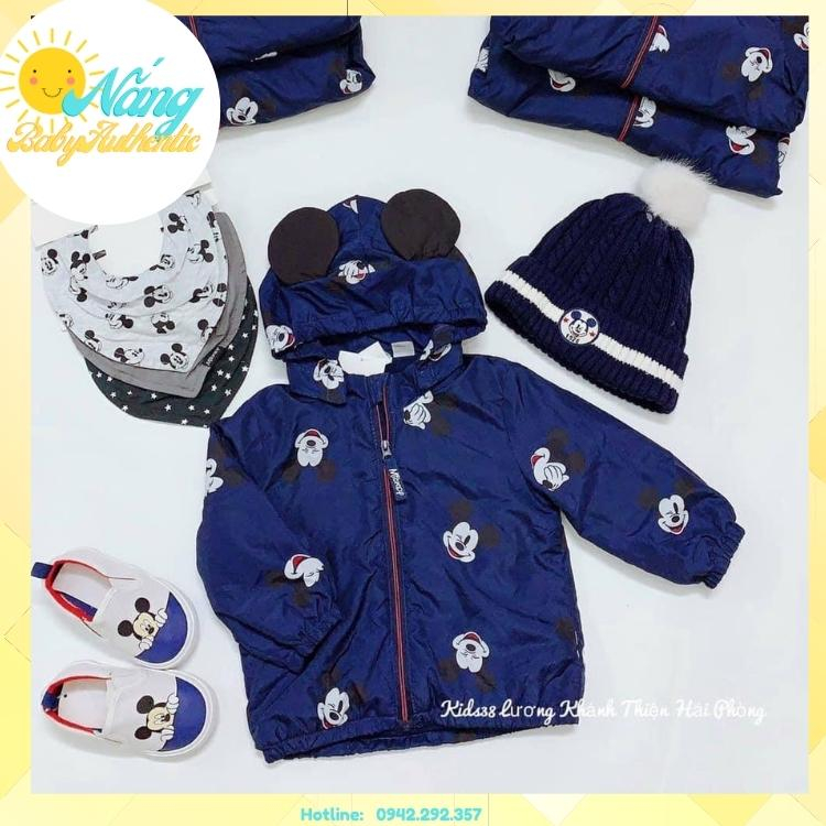 Áo Khoác Gió Thu Đông Họa Tiết Mickey Cho Bé Trai, Bé Gái SĂN SALE Hờ Mờ