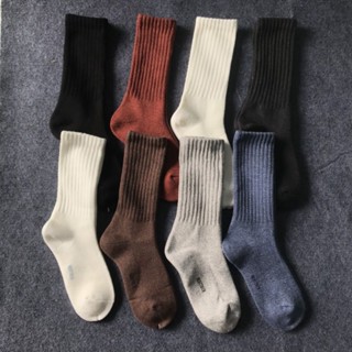 [HÀNG XUÂT NHẬT] Vớ tất nam cổ cao dài trơn len mịn nhiều màu siêu dày ấm Uni. qlo Nhật