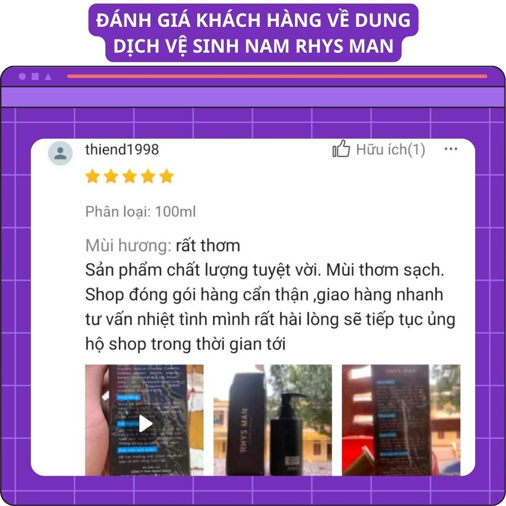 Gel Vệ Sinh Nam giới Dung Dịch Vệ Sinh Nam Rhys Man Chính Hãng 120ml Dddvs Hương Nước Hoa Chăm Sóc Vùng Kín Hết Hôi Ngứa