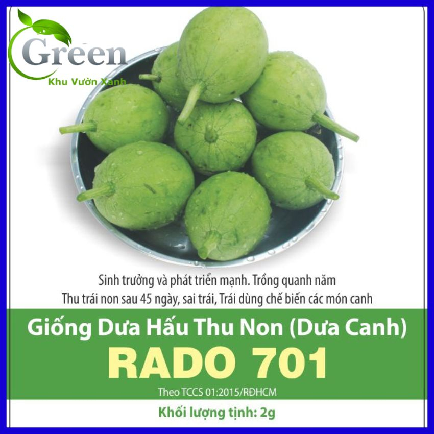 Hạt Giống Dưa Hấu Thu Non (Dưa Canh) Trái Sai Trồng Quanh Năm