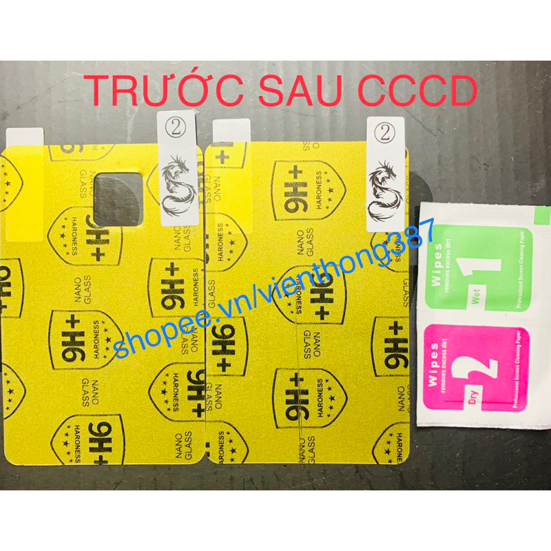 Miếng dán cường lực CCCD / bằng LX, miếng dán bảo vệ chống trầy xước CCCD dán nano 9h+