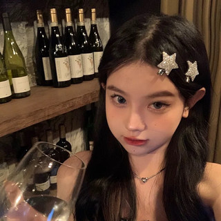 Kẹp tóc Y2K ngôi sao bling bling