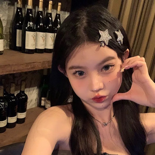 Kẹp tóc Y2K ngôi sao bling bling