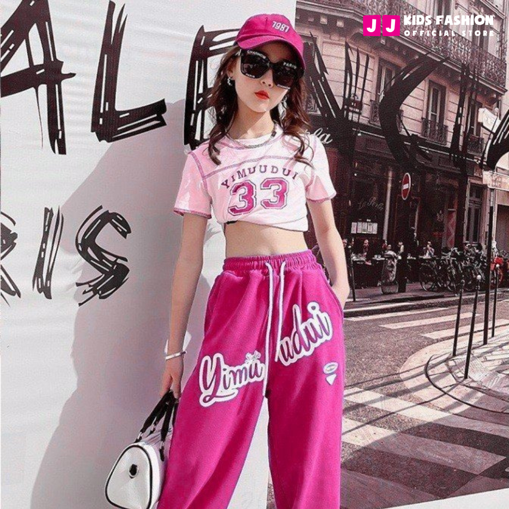 Quần Jogger bé gái, bé trai, quần thun dài bo ống hip hop năng động thoải mái full size | J Kids Fashion