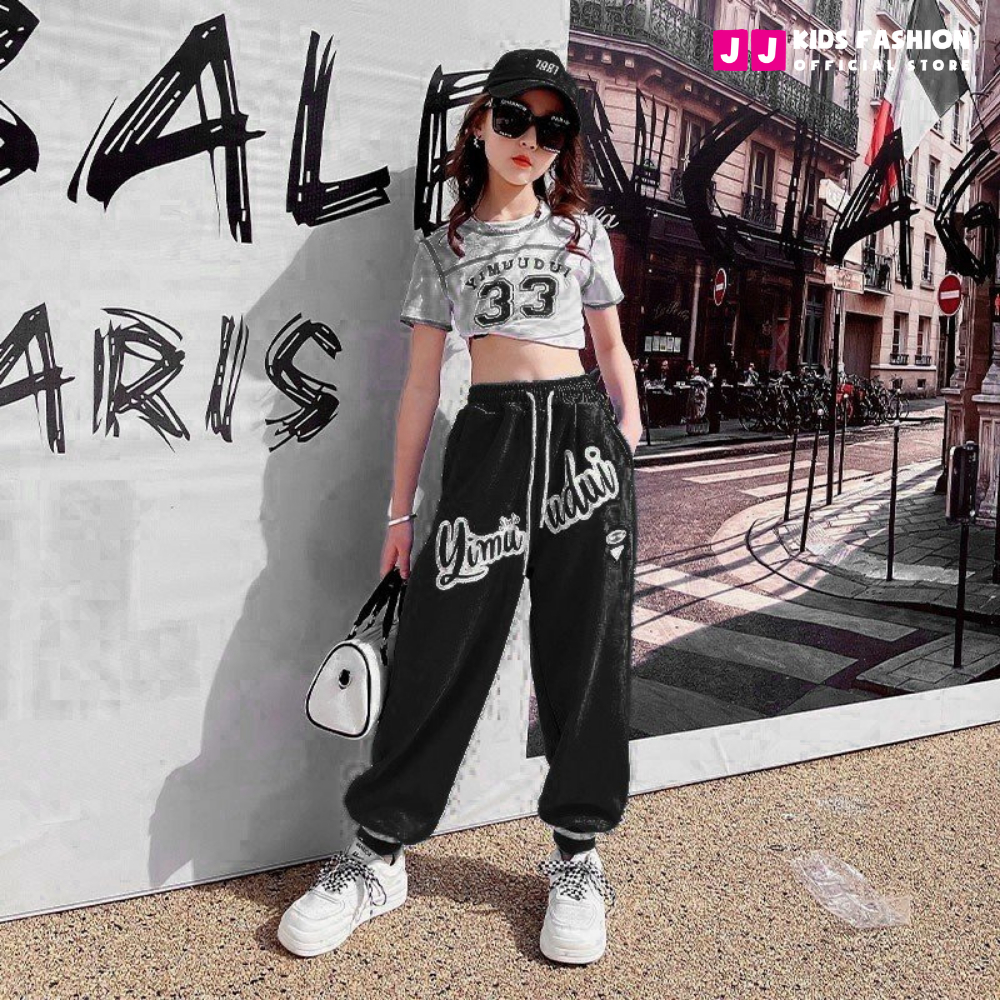Quần Jogger bé gái, bé trai, quần thun dài bo ống hip hop năng động thoải mái full size | J Kids Fashion