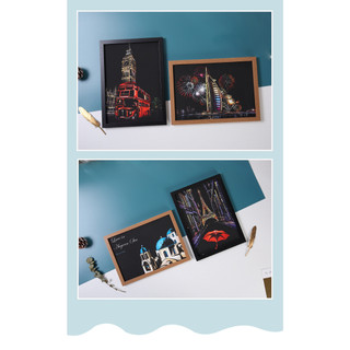 Tranh cạo than tre khổ a4 - a3 - tranh cạo diy