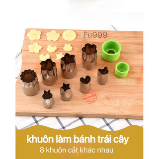 khuôn cắt trái cây, khuôn làm bánh nướng 8 chi tiết