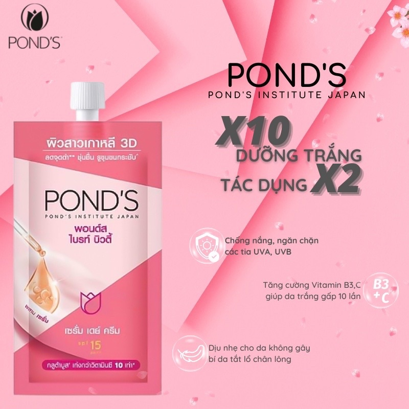 HỘP 6 GÓI Kem Dưỡng Trắng Da Cao Cấp Pond’s Thái Lan