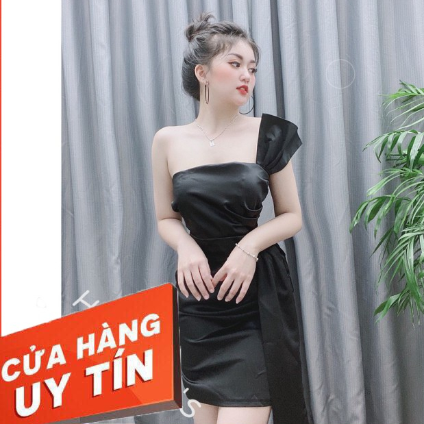 ✔️hienphamstore✔️ Đầm lụa mango phối nơ cao cấp, đi tiệc sang trọng