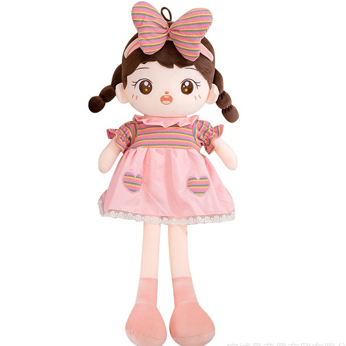 Búp bê cô bé bờm nơ nhập khẩu loại 1 kích thước 45cm 65cm 80cm