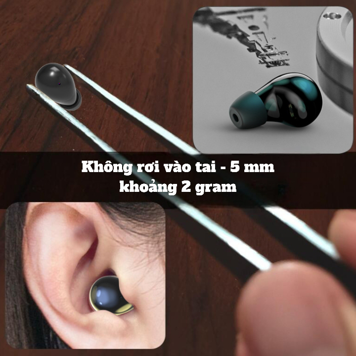 Tai Nghe mini SK18 bluetooth 5.3 mẫu mới pin trâu, chống ồn, âm thanh HIFI, kèm mic đam thoại to rõ