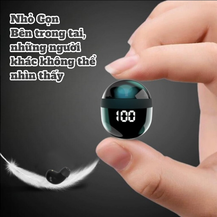 Tai Nghe mini SK18 bluetooth 5.3 mẫu mới pin trâu, chống ồn, âm thanh HIFI, kèm mic đam thoại to rõ