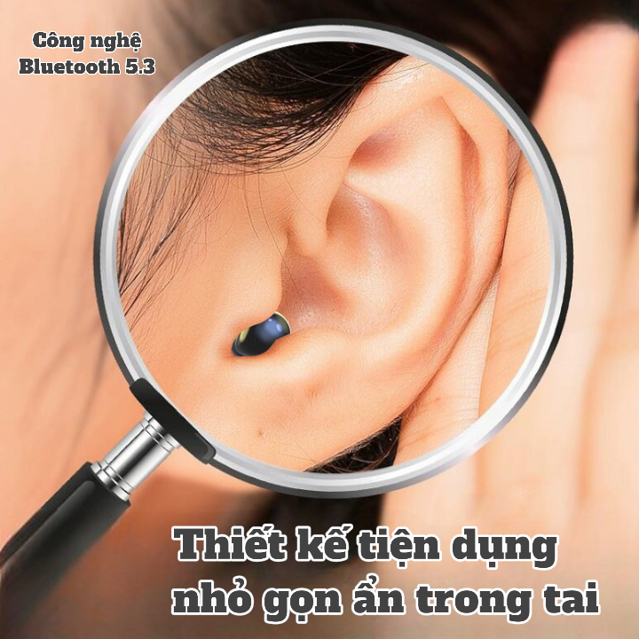 Tai Nghe mini SK18 bluetooth 5.3 mẫu mới pin trâu, chống ồn, âm thanh HIFI, kèm mic đam thoại to rõ