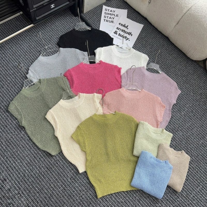 Áo len sợi bo hàng QC