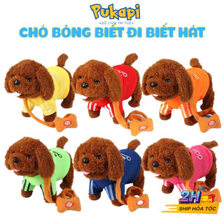Chó bông đồ chơi chó bông biết đi biết hát đồ chơi chó nhồi bông biết sủa phát nhạc dễ thương-đồ chơi cho bé pukapi