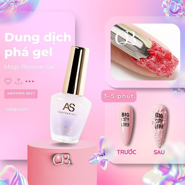 Dung Dịch Phá Gel AS Giúp Phá Gel Nhanh Chóng Hiệu Quả Chỉ Trong 2-3 Phút Không Cần Ủ (Magic Remover)