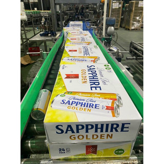 Thùng bia hạ long sapphire gold 24 lon