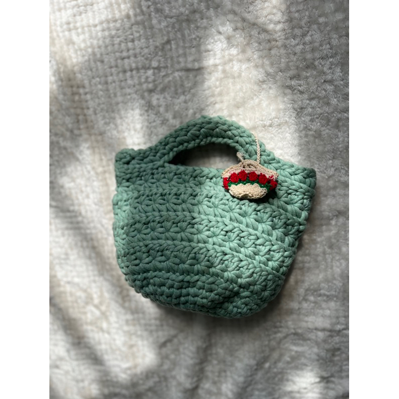 Túi đan sợi vải bông Nhật Bản xinh xắn boho mùa hè thích hợp đi biển