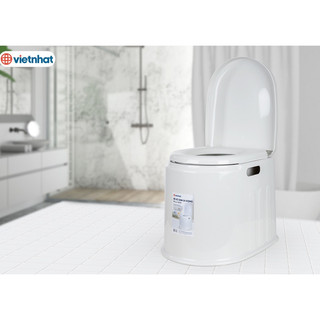 Bô vệ sinh, bô di động cho người già, người bệnh, bà bầu cao cấp nhựa Việt Nhật
