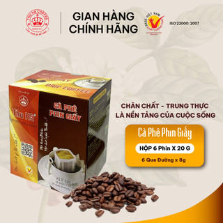 Cà phê phin giấy thu hà coffee 20g x 6 phin kèm 6 que đường thơm ngon đậm vị