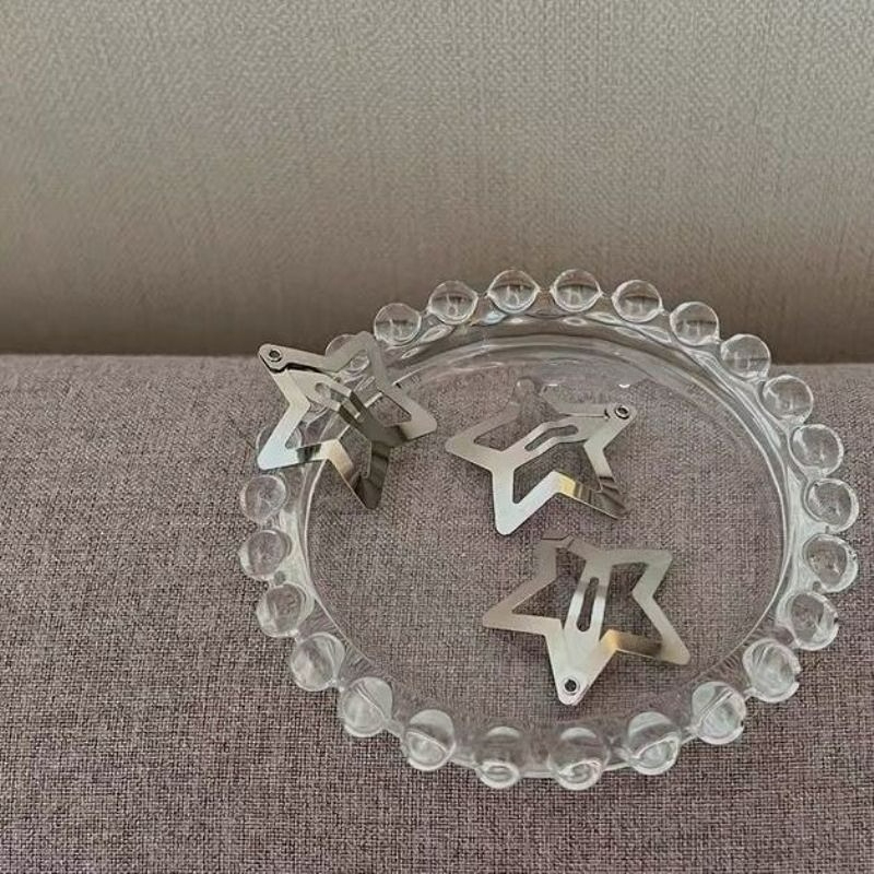 Kẹp tóc mái ngôi sao 5 cánh iLita cặp bấm mái nữ đẹp vintage Hàn Quốc dễ thương màu trơn hottrend 2023