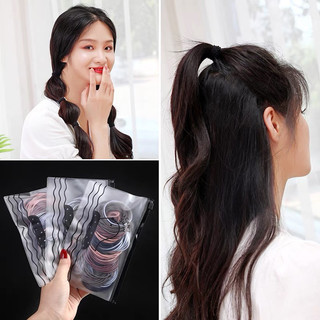 Set 100 Dây Chun Buộc Tóc Trơn Đựng Túi Zip [CHUN]